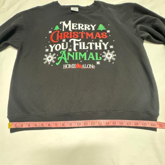 Black Ugly Christmas Sweater Home Alone Filthy Animal XL (16-17) - Picture 5 of 11